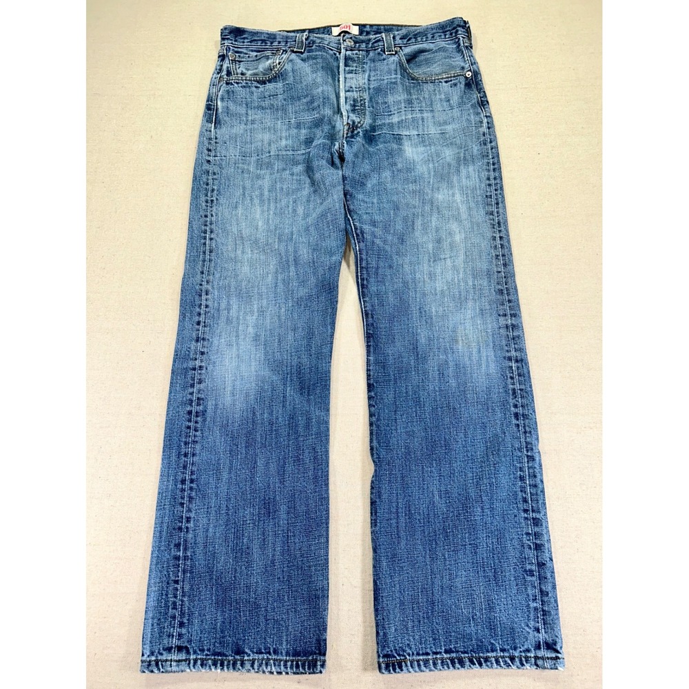 Vintage‎ 90s Levi's 501 XX 36 Denim Blue Jeans Straight Western